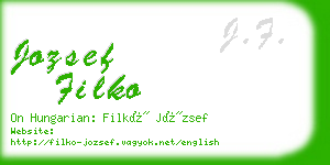 jozsef filko business card